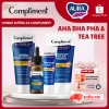 Bộ chăm sóc da dầu mụn AHA BHA PHA Compliment: sữa rửa mặt, serum, kem dưỡng ẩm, kem chấm mụn
