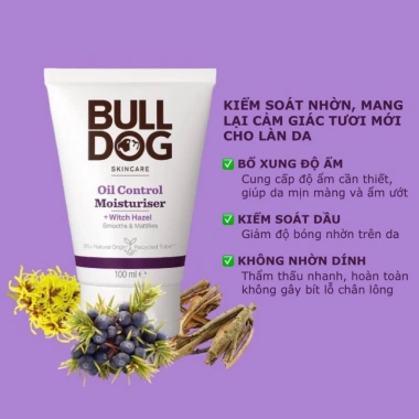 Bộ chăm sóc da dầu mụn nam Bulldog Oil Control - Sữa rửa mặt, tẩy tế bào chết, kem dưỡng ẩm - 300k giảm từ 390k 7