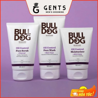 Bộ chăm sóc da dầu mụn nam Bulldog Oil Control - Sữa rửa mặt, tẩy tế bào chết, kem dưỡng ẩm - 300k giảm từ 390k 9