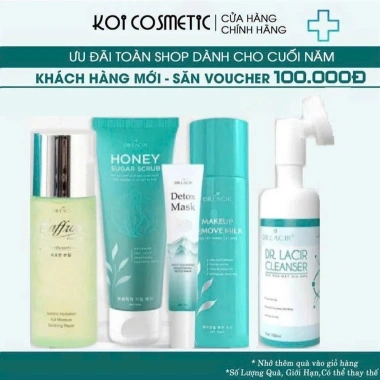 Bộ Chăm Sóc Da Dr. Lacir 5 sản phẩm – Dành cho da dầu mụn, da nhạy cảm, da hỗn hợp, giảm giá 22%
