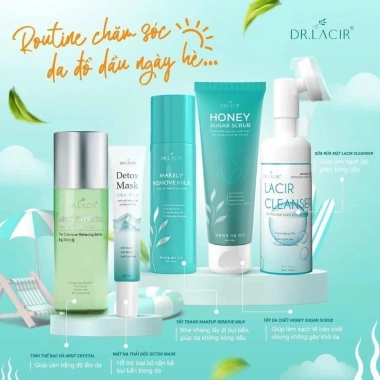 Bộ Chăm Sóc Da Dr. Lacir 5 sản phẩm – Dành cho da dầu mụn, da nhạy cảm, da hỗn hợp, giảm giá 22%