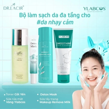 Bộ Chăm Sóc Da Dr. Lacir 5 sản phẩm – Dành cho da dầu mụn, da nhạy cảm, da hỗn hợp, giảm giá 22%