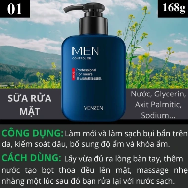 Bộ chăm sóc da nam Veze 2.021: sữa rửa mặt, toner, kem dưỡng ẩm DIKI - giá 19tr 3 Bộ chăm sóc da nam Veze 2.021: sữa rửa mặt, toner, kem dưỡng ẩm DIKI - giá 19tr 3