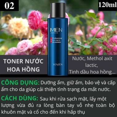 Bộ chăm sóc da nam Veze 2.021: sữa rửa mặt, toner, kem dưỡng ẩm DIKI - giá 19tr