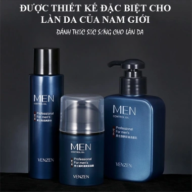 Bộ chăm sóc da nam Veze 2.021: sữa rửa mặt, toner, kem dưỡng ẩm DIKI - giá 19tr