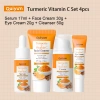Bộ chăm sóc da nghệ & Vitamin C QUIYUM 4 món - Sữa rửa mặt, Serum, Kem mắt, Kem mặt, giảm nếp nhăn, sáng da - 121k