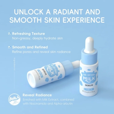 Bộ chăm sóc da sữa LAIKOU kèm dụng cụ - Dưỡng ẩm, Serum cho da mặt mịn màng