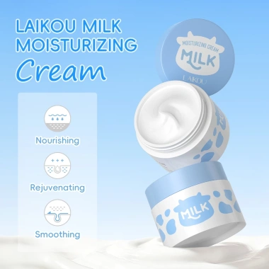 Bộ chăm sóc da sữa LAIKOU kèm dụng cụ - Dưỡng ẩm, Serum cho da mặt mịn màng