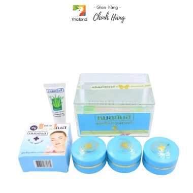 Bộ chăm sóc da Yaņhee xanh dương giảm mụn, tái tạo và trắng da Giá ưu đãi 144.000₫