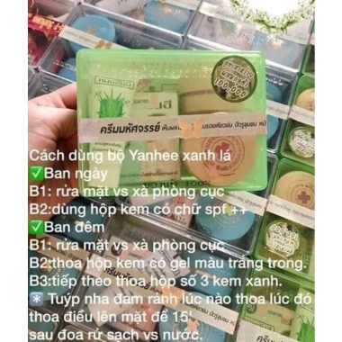 Bộ chăm sóc da Yaņhee xanh dương giảm mụn, tái tạo và trắng da Giá ưu đãi 144.000₫ 9 Bộ chăm sóc da Yaņhee xanh dương giảm mụn, tái tạo và trắng da Giá ưu đãi 144.000₫ 9