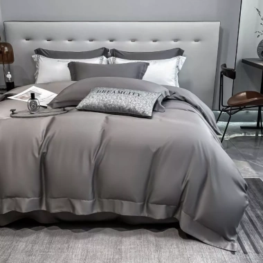 Bộ Chăn Ga Gối 4 Món Lụa Tencel 60S Leju Cao Cấp - Ga Giường Drap Bo Chun 490k 10