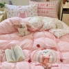 Bộ chăn ga gối cotton Đũi Hàn thêu nổi trendy, thoáng mát mềm mịn - Moon Decor (4 món) Giá ưu đãi 449.998₫ 6