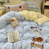 Bộ chăn ga gối cotton Đũi Hàn thêu nổi trendy, thoáng mát mềm mịn - Moon Decor (4 món) Giá ưu đãi 449.998₫ 7
