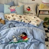 Bộ chăn ga gối cotton Đũi Hàn thêu nổi trendy, thoáng mát mềm mịn - Moon Decor (4 món) Giá ưu đãi 449.998₫ 8