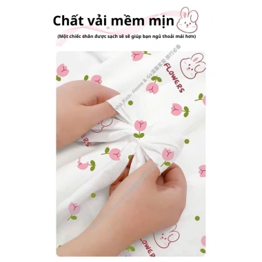 Bộ Chăn Ga Gối Dùng Một Lần 4 Món Thoáng Khí Mềm Mại Du Lịch Khách Sạn Bảo Vệ Sức Khỏe 59.999đ 5