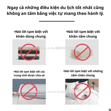 Bộ Chăn Ga Gối Dùng Một Lần 4 Món Thoáng Khí Mềm Mại Du Lịch Khách Sạn Bảo Vệ Sức Khỏe 59.999đ 9