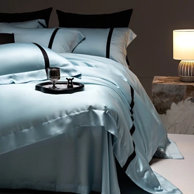 Bộ chăn ga gối Tencel 100% sọc tương phản - Mẫu mới hiện đại, mềm mịn mát, chỉ 2.1 triệu 4 Bộ chăn ga gối Tencel 100% sọc tương phản - Mẫu mới hiện đại, mềm mịn mát, chỉ 2.1 triệu 4