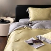Bộ chăn ga gối Tencel 100s viền tương phản - Mềm mịn, mát, mẫu mới hiện đại, giảm giá 3tr 9
