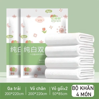 Bộ chăn ga vỏ gối du lịch 1 lần UKARE vải không dệt mềm mại không mùi - Giá 59.000₫ 10