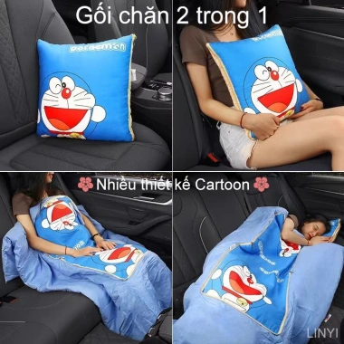 Bộ chăn gối đa năng 2 trong 1 cho xe hơi, chăn xe, gối tựa đầu ô tô, giá ưu đãi 205.891₫