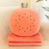Bộ chăn gối gấu bông hoa quả vuông 3in1 siêu mềm mịn - Giá chỉ 79.000đ
