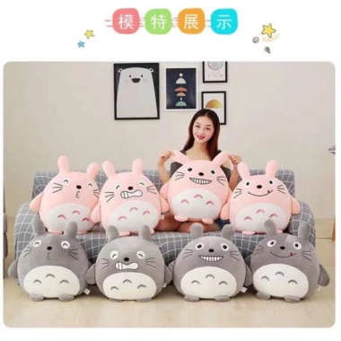 Bộ chăn gối văn phòng 3in1 Totoro biểu cảm - Đa năng, ấm áp, giá chỉ 129.000₫ 2