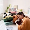 Bộ chăn gối văn phòng đa năng 3in1 gấu bông và chăn nghỉ trưa, tiện cho bé đi học 3
