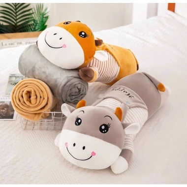Bộ chăn gối văn phòng đa năng hình thú hoa quả 2 trong 1, chăn gối chỉ 129.000đ 2