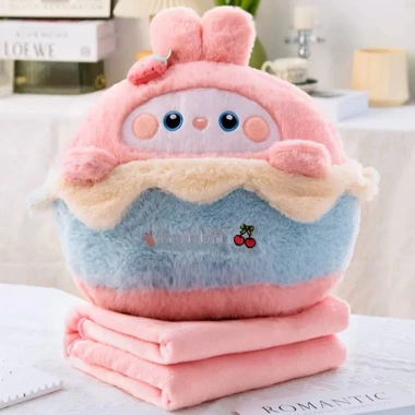 Bộ chăn gối văn phòng gấu 2m Chăn hoạ tiết lớn, giá ưu đãi 199k 7