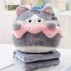 Bộ chăn gối văn phòng gấu 2m Chăn hoạ tiết lớn, giá ưu đãi 199k 8