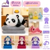 Bộ chăn gối văn phòng gấu bông có mền, tiện cho bé đi học và du lịch - 128.000đ 2