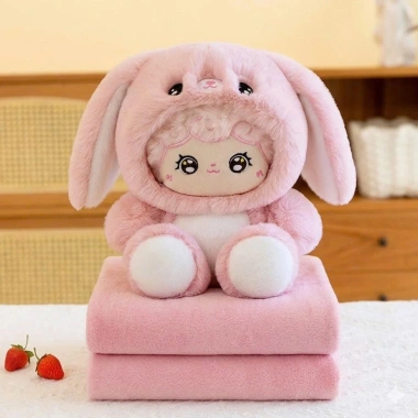 Bộ chăn gối văn phòng gấu bông có mền, tiện cho bé đi học và du lịch - 128.000đ 9