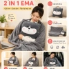 Bộ chăn gối văn phòng HI-SLEEP luồn tay đa năng gối đầu, tựa lưng, gối ôm - 205.000đ