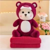 Bộ chăn gối văn phòng hình thú, chăn gấu bông, mền kèm gối bé học du lịch 115.000 VND 8