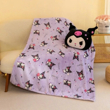 Bộ chăn gối văn phòng hình thú kèm chăn nỉ, gối gấu bông, decor du lịch tiện lợi 149k