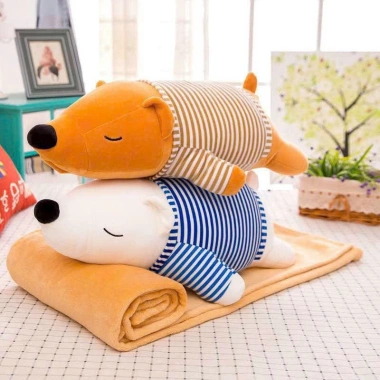 Bộ chăn gối văn phòng hình thú kèm chăn nỉ, gối gấu bông, decor du lịch tiện lợi 149k 9 Bộ chăn gối văn phòng hình thú kèm chăn nỉ, gối gấu bông, decor du lịch tiện lợi 149k 9