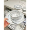 Bộ chén bát gốm sứ cẩm thạch HINATA cao cấp - set ăn cơm chịu lò nướng, giảm 22% 2