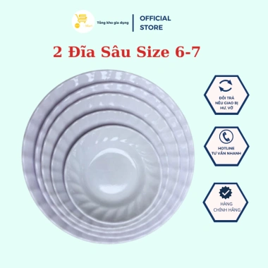 Bộ chén bát nhựa trắng dày dặn, tặng vá canh inox: giảm giá 280k (đã 336k) 3