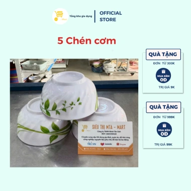 Bộ Chén Bát Nhựa Vĩnh Cơ Ngọc Diệp và 1 Vá Canh Inox - Dày Dặn, Giá Ưu Đãi 346.000đ