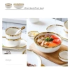 Bộ chén bát sứ trắng viền vàng phong cách Bắc Âu tách lẻ giá chỉ 36.000 VNĐ 5