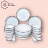Bộ chén đĩa bát sứ hoa văn trắng viền cao cấp loại 1 - Giá ưu đãi 300k 3