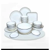 Bộ chén đĩa bát sứ hoa văn trắng viền cao cấp loại 1 - Giá ưu đãi 300k 7