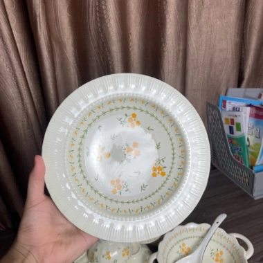 Bộ chén đĩa hoa văn Hoa Cúc Vàng gốm sứ cao cấp 20 món (2 tô) chỉ 200.000 VND