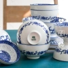 Bộ chén dĩa sứ men xanh lam cổ truyền Á Đông - Set bát đĩa hoa xanh mâm cúng, giảm 21% 5