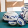 Bộ chén dĩa sứ men xanh lam cổ truyền Á Đông - Set bát đĩa hoa xanh mâm cúng, giảm 21% 6
