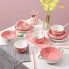 Bộ chén sứ, đĩa, thố, tô, ly họa tiết dâu tây - Đồ ăn đáng yêu, giá 25.000 VND