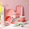 Bộ chén sứ, đĩa, thố, tô, ly họa tiết dâu tây - Đồ ăn đáng yêu, giá 25.000 VND 2