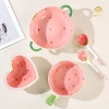 Bộ chén sứ, đĩa, thố, tô, ly họa tiết dâu tây - Đồ ăn đáng yêu, giá 25.000 VND 4
