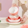 Bộ chén sứ, đĩa, thố, tô, ly họa tiết dâu tây - Đồ ăn đáng yêu, giá 25.000 VND 5