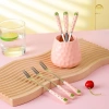 Bộ chén sứ, đĩa, thố, tô, ly họa tiết dâu tây - Đồ ăn đáng yêu, giá 25.000 VND 9